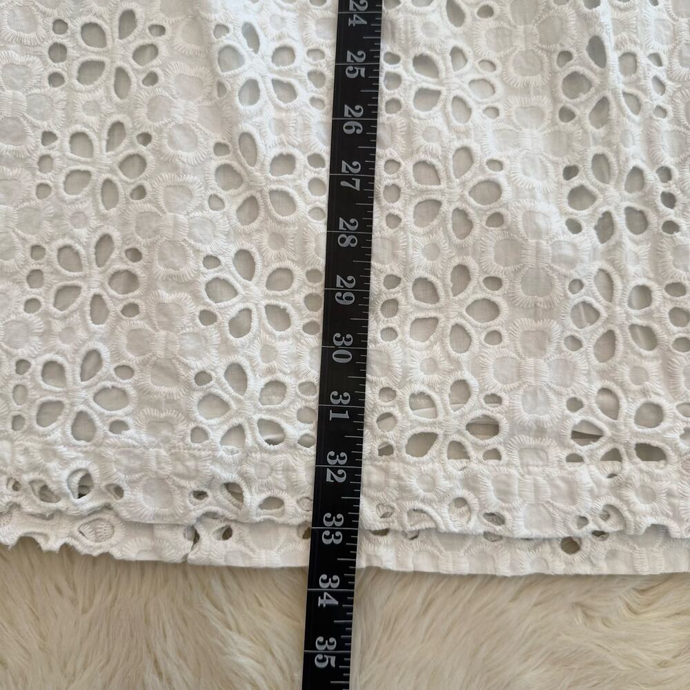 Tori Richard White Eyelet Open Back Halter Mini Dress 0 - Picture 5 of 7